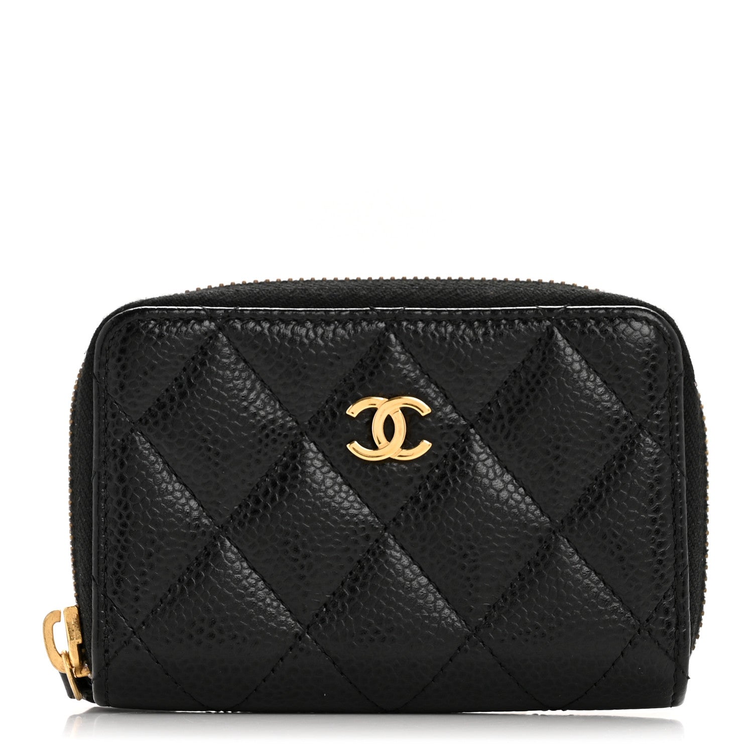 Chanel Caviar Quilted Zip Coin Purse Black 1 of 9