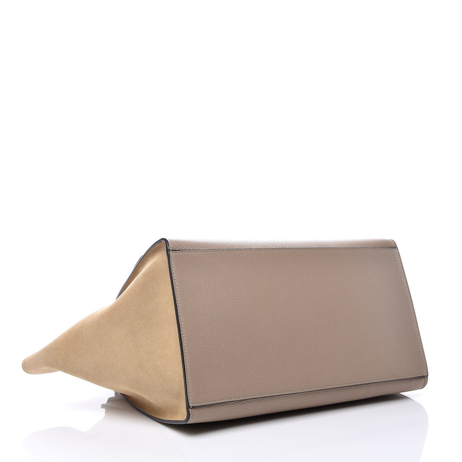 Celine Drummed Calfskin Suede Medium Trapeze Dune 4 of 8