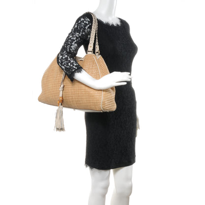 Gucci Straw Peggy Braided Handles Tote 2 of 7