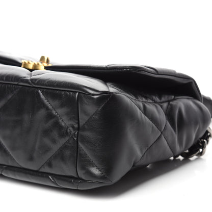 Chanel Goatskin Quilted Large Chanel 19 Flap Black 7 of 11