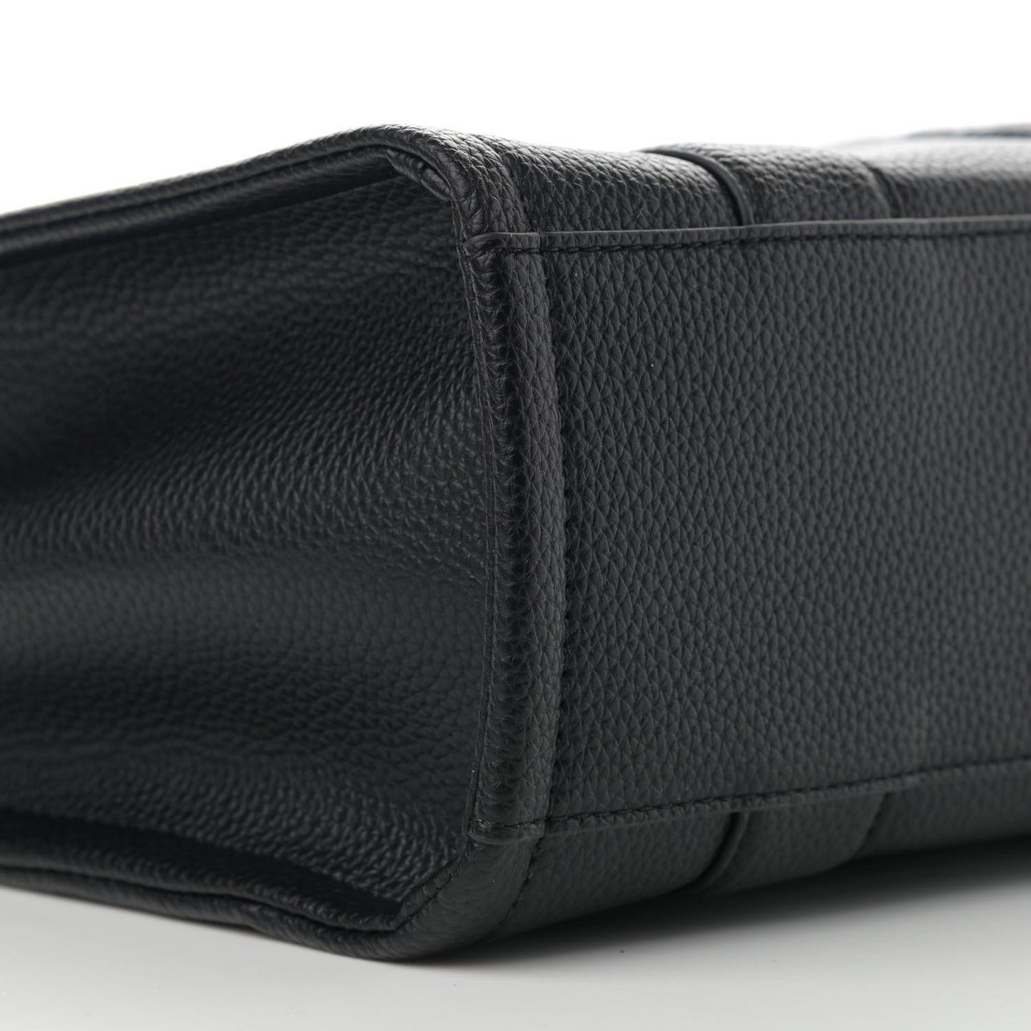Grained Calfskin Mini The Tote Bag Black