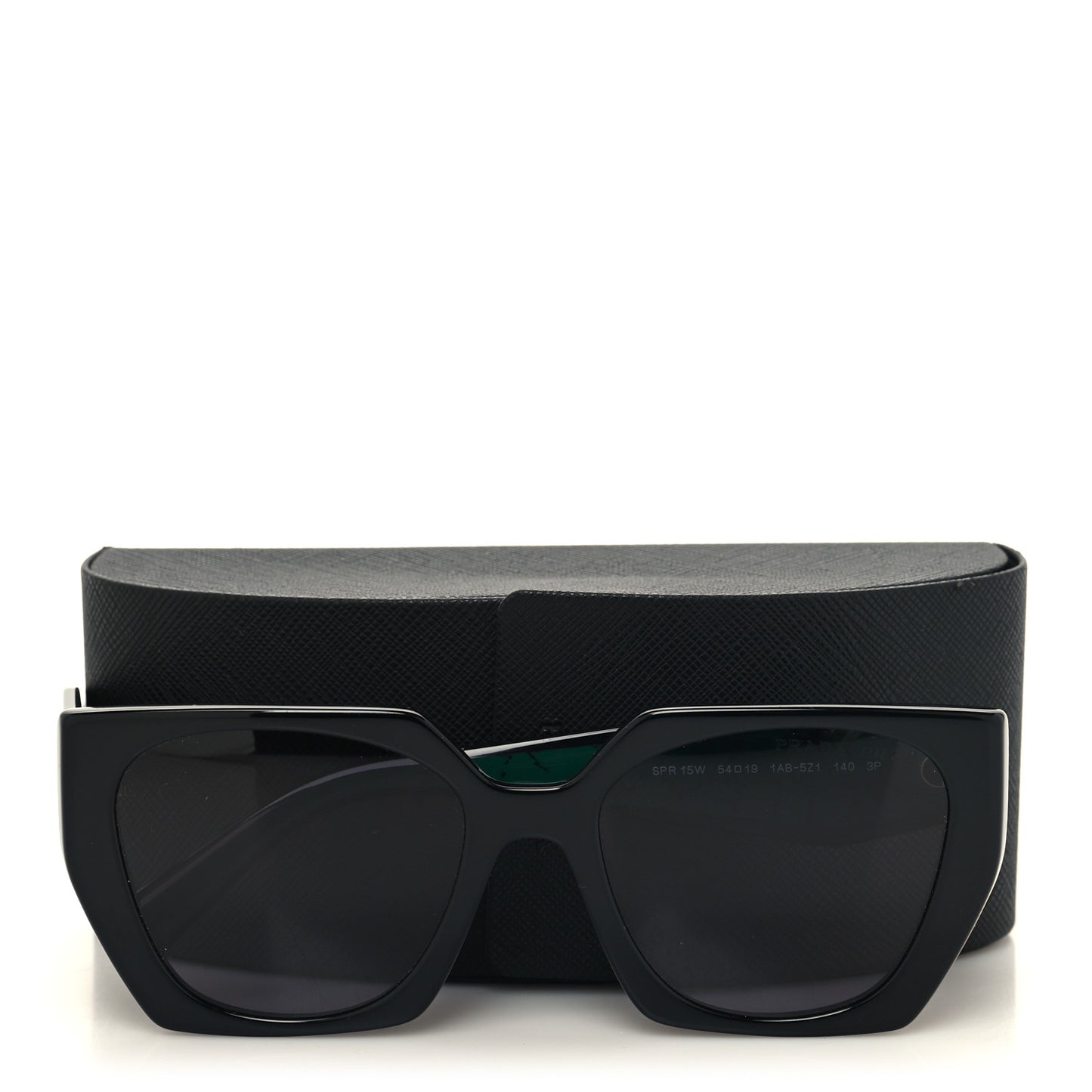 Acetate Marble Effect Geometric Sunglasses SPR 15W Black Green