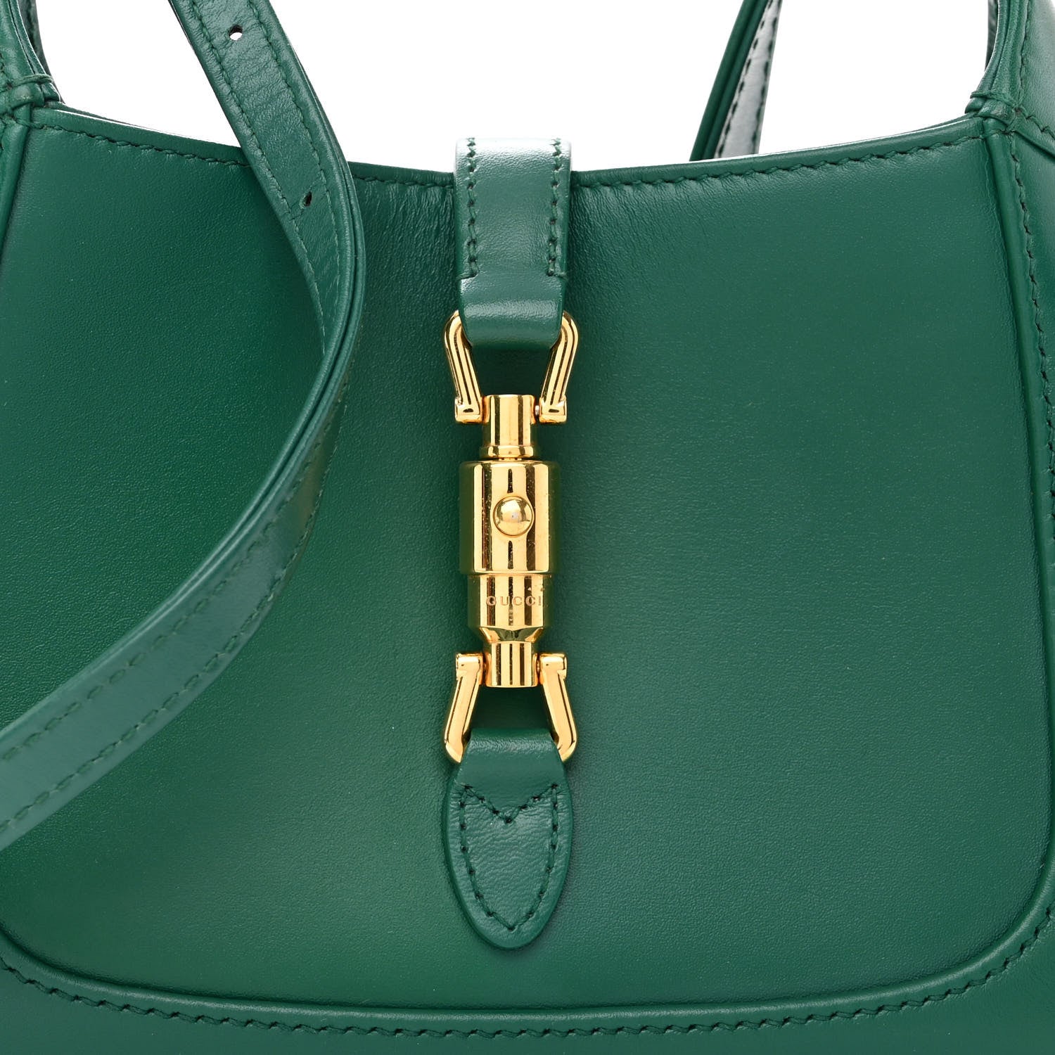Gucci Boarded Dyana Lux Calfskin Mini Jackie 1961 Hobo Emerald 7 of 9