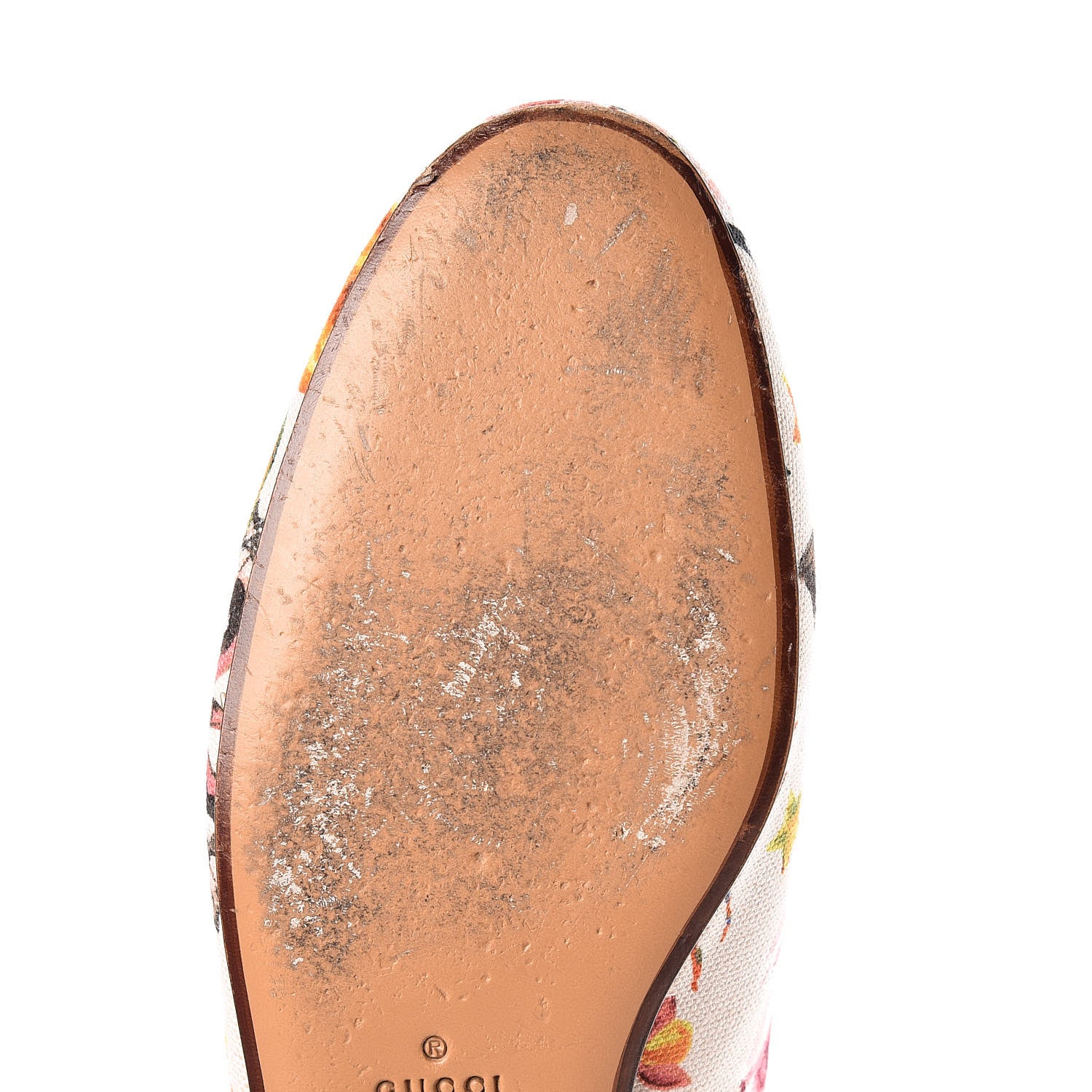 Gucci Canvas Garden Print Princetown Slippers 38 Ivory Multicolor 12 of 14