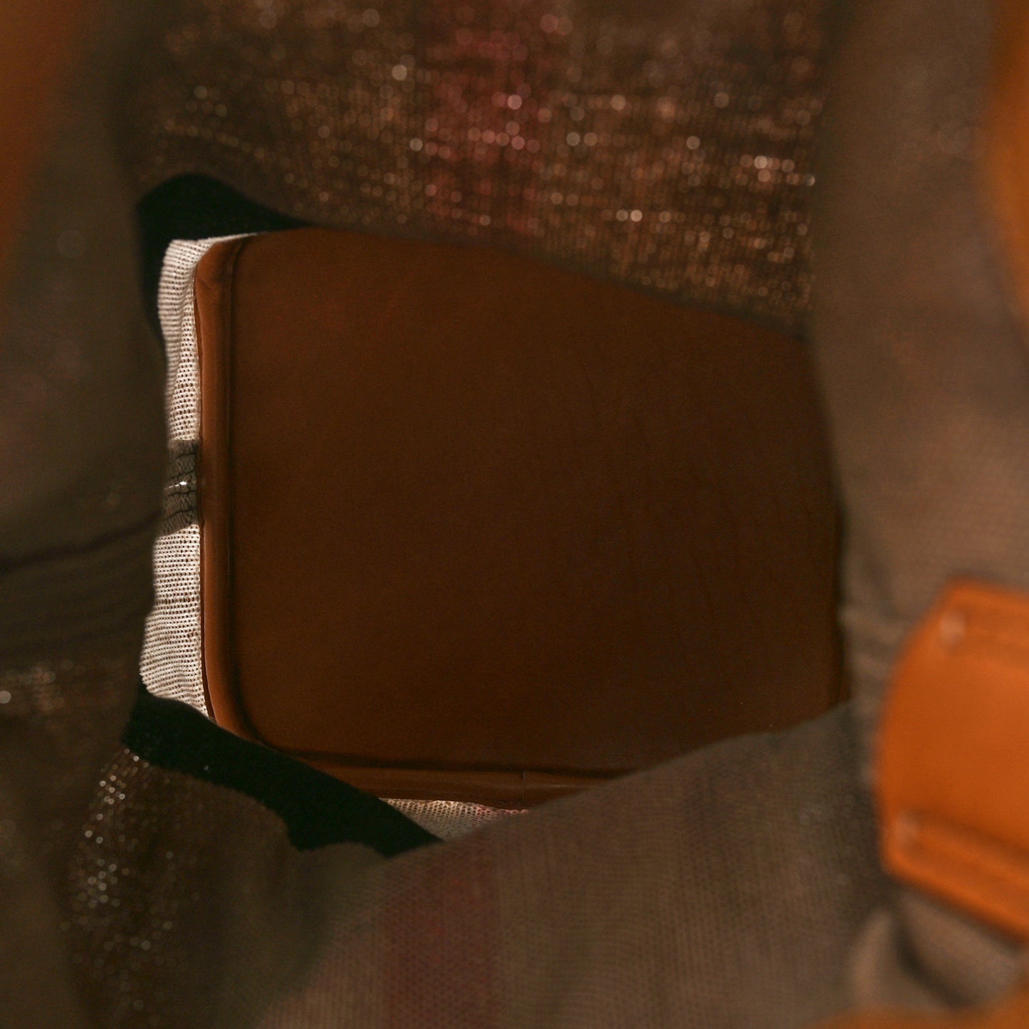 Canvas Mega Check Medium Ashby Bucket Bag Brown