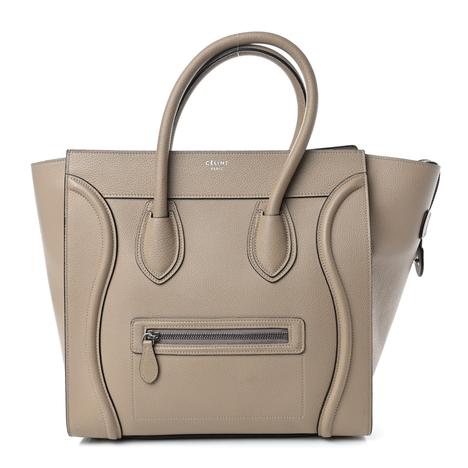 Celine Drummed Calfskin Mini Luggage Dune 1 of 10