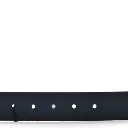 Louis Vuitton Calfskin 35mm Pont Neuf Belt 100 40 Blue Marine 3 of 7