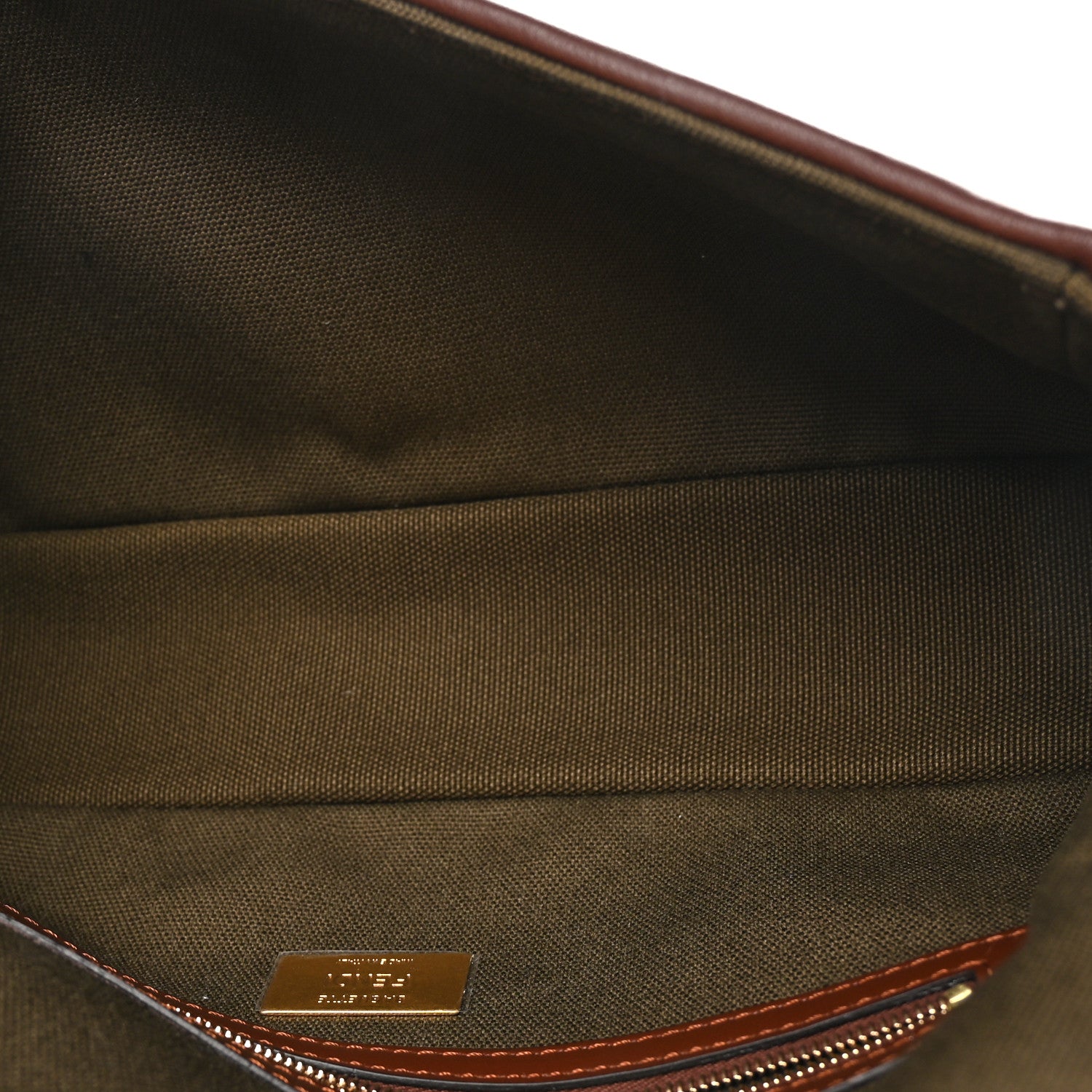 Fendi X SARA COLEMAN Canvas Vitello King FF Fish Eye Embroidered Baguette Amazzonia Ghianda 5 of 10