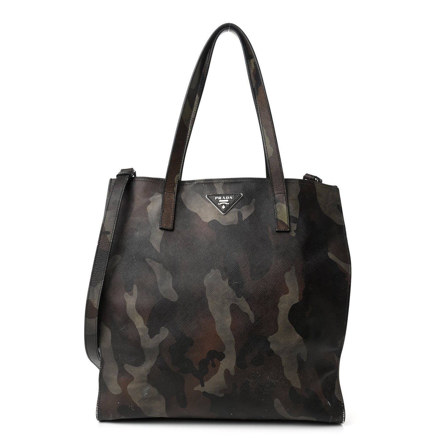 Saffiano Soft Camouflage Print Tote Mimetico