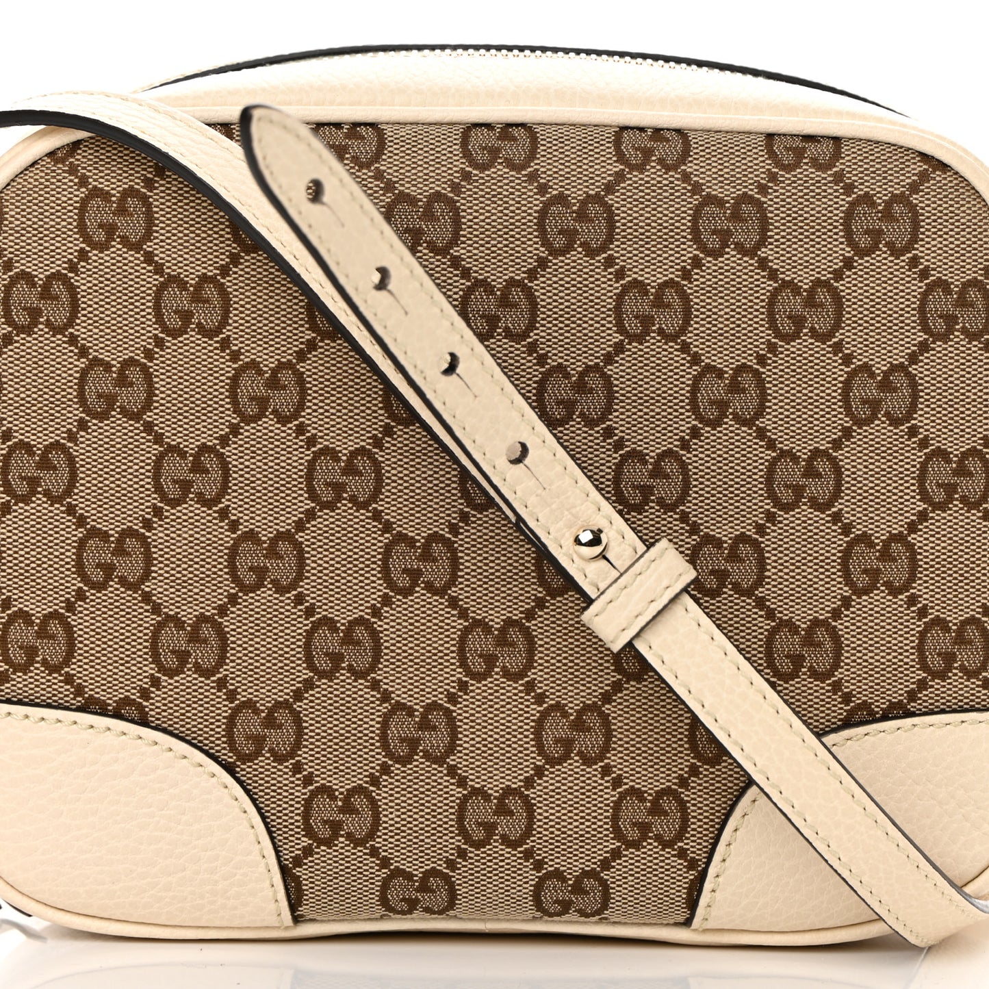 Monogram Dollar Calfskin Mini Bree Messenger Bag Beige Ebony Avoire