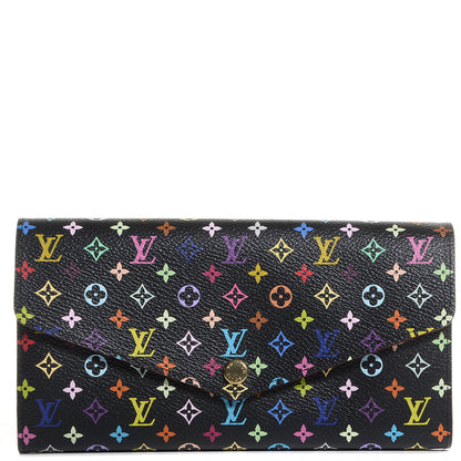 Louis Vuitton Monogram Multicolor Sarah Wallet NM Black Grenade 1 of 8