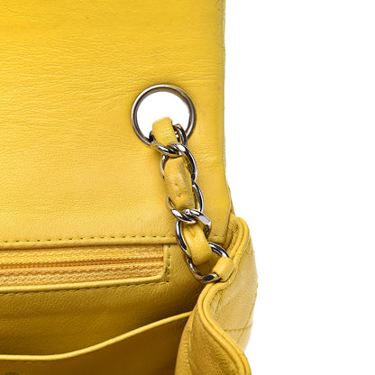 Chanel Lambskin Quilted Mini Square Flap Yellow 15 of 16