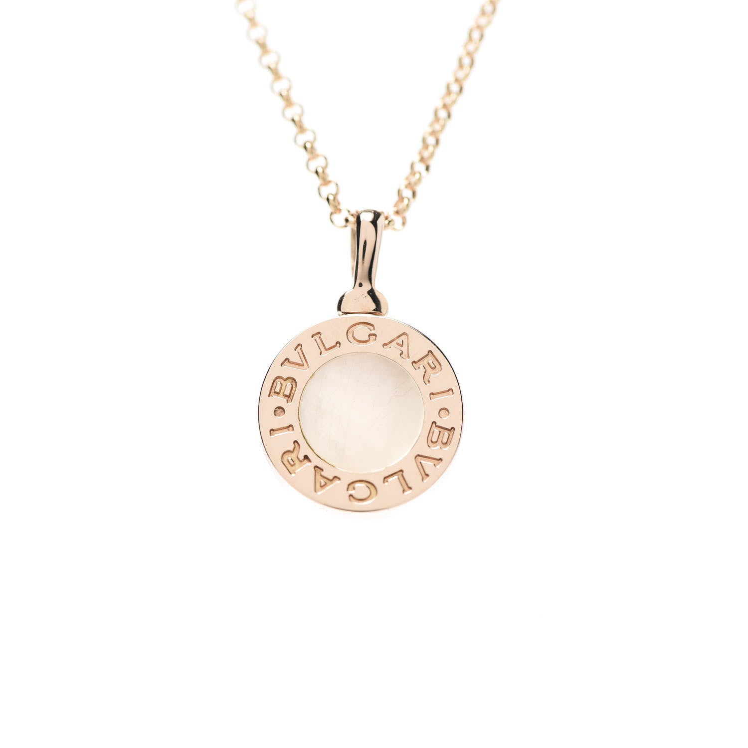 Bulgari 18K Rose Gold Mother of Pearl BVLGARI BVLGARI Pendant Necklace 6 of 6