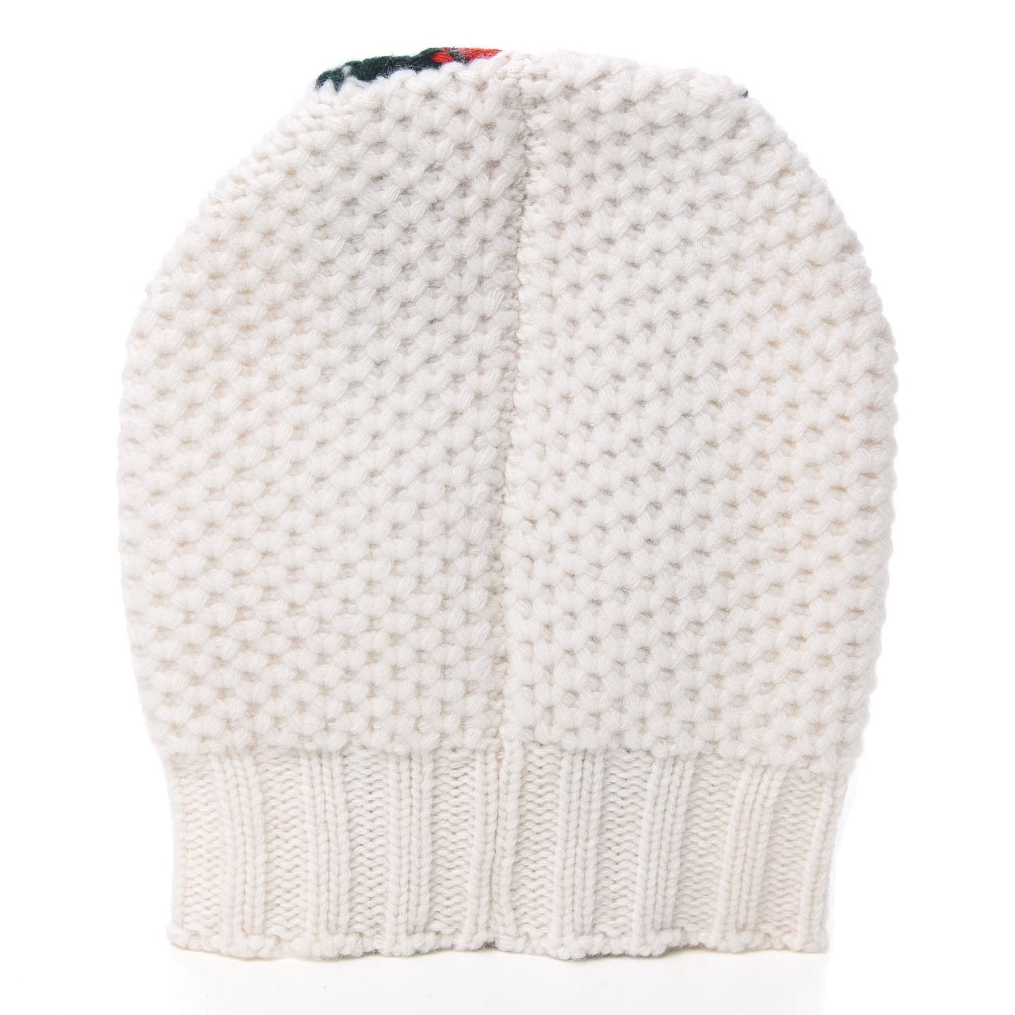 Wool Web Beanie Hat S White