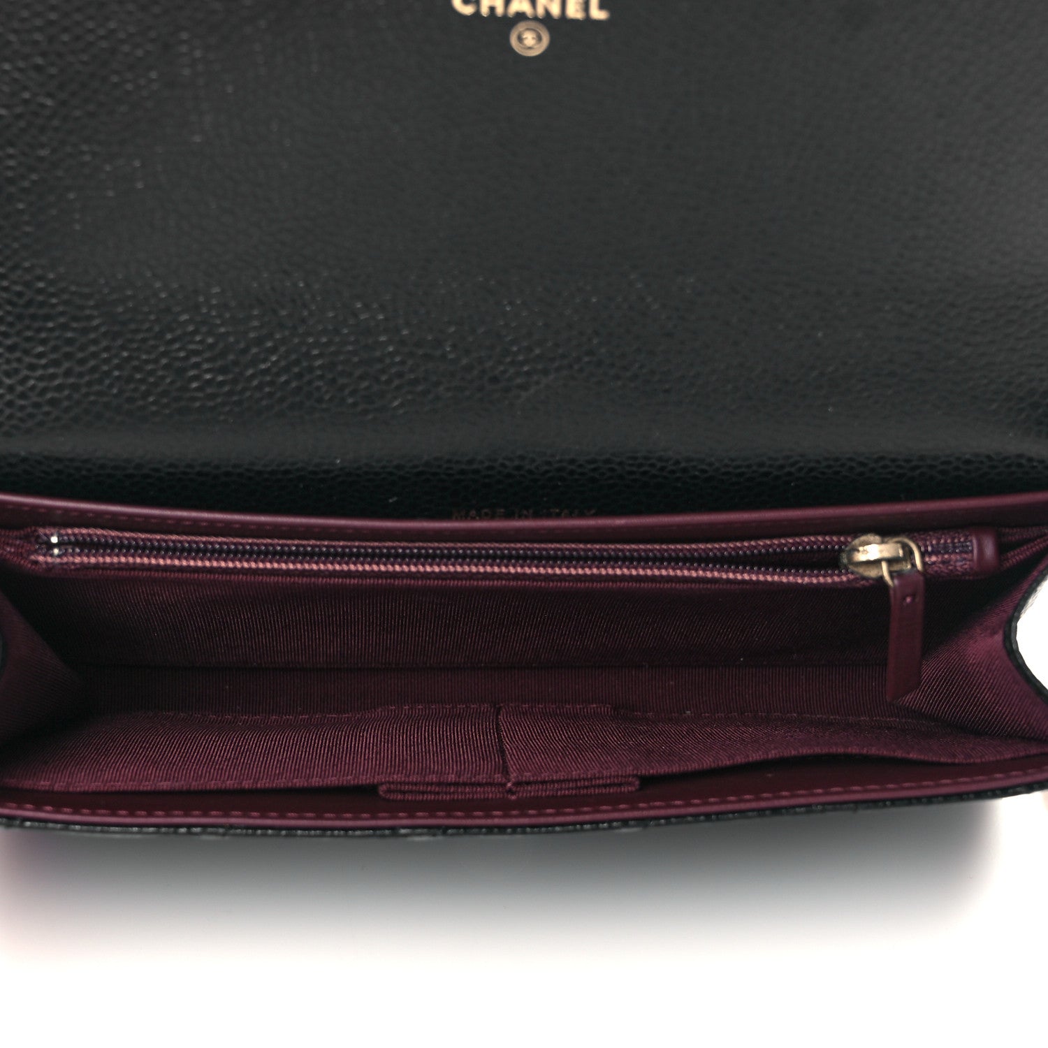 Chanel Caviar Quilted Wallet on Removable Chain Black 5 of 10