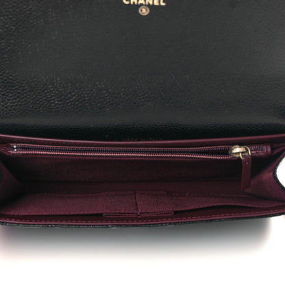 Chanel Caviar Quilted Wallet on Removable Chain Black 5 of 10
