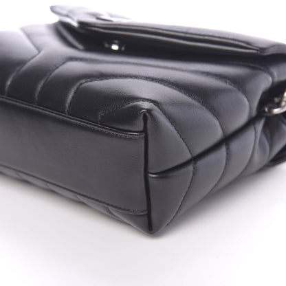 Saint Laurent Calfskin Y Quilted Monogram Toy Loulou Crossbody Bag Black 8 of 10