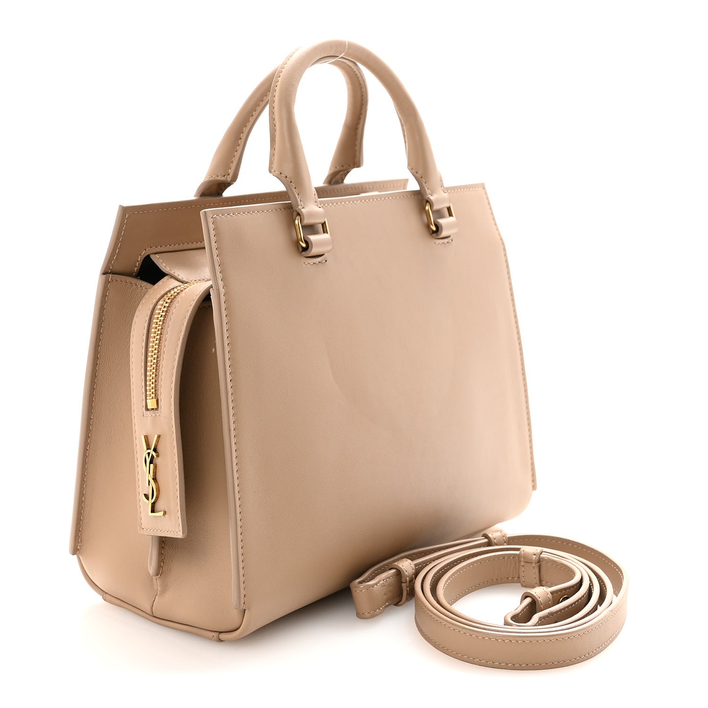 Smooth Calfskin Small East Side Tote Taupe