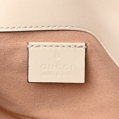 Gucci Calfskin Matelasse Super Mini GG Marmont Shoulder Bag White 6 of 16