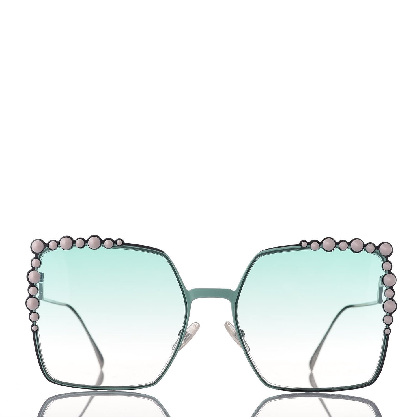 Metal Dots Square Sunglasses FF 0259/S Green Palladium