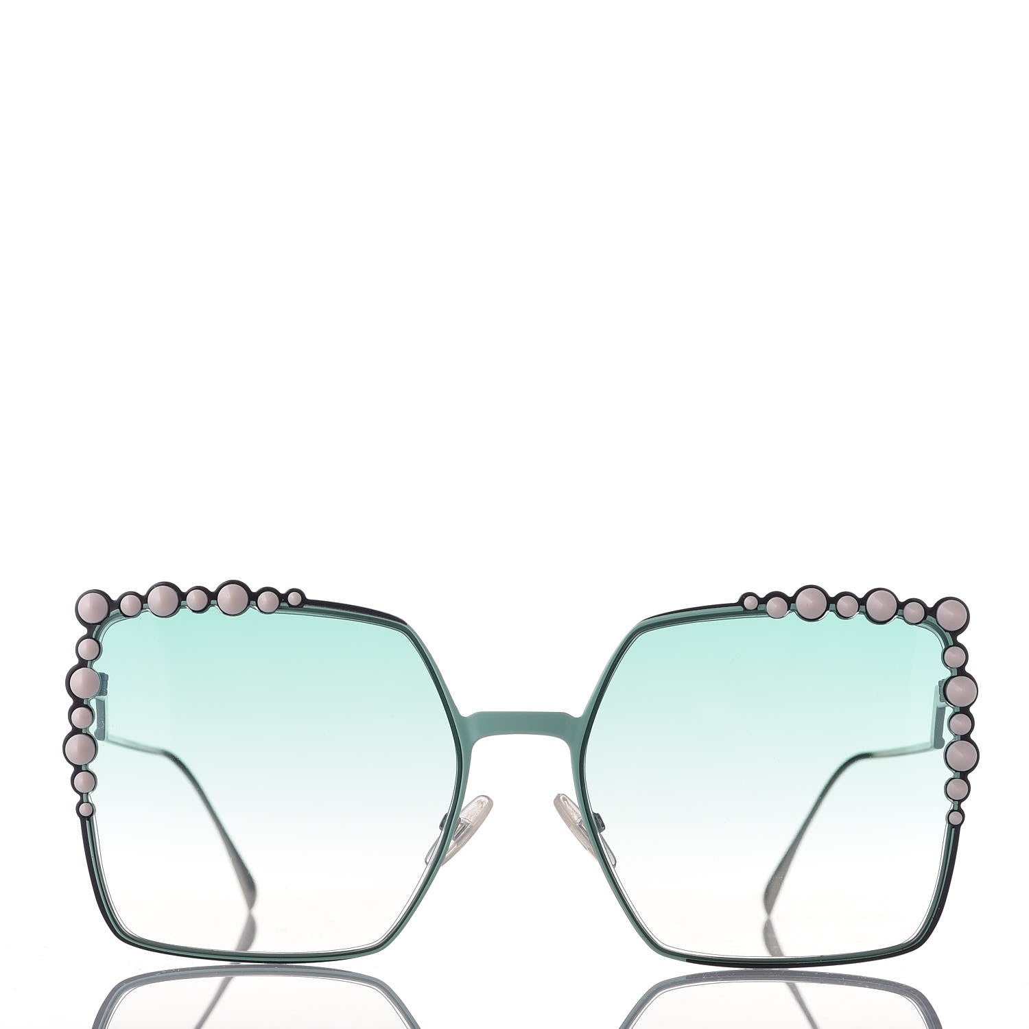 Fendi Metal Dots Square Sunglasses FF 0259/S Green Palladium 2 of 7