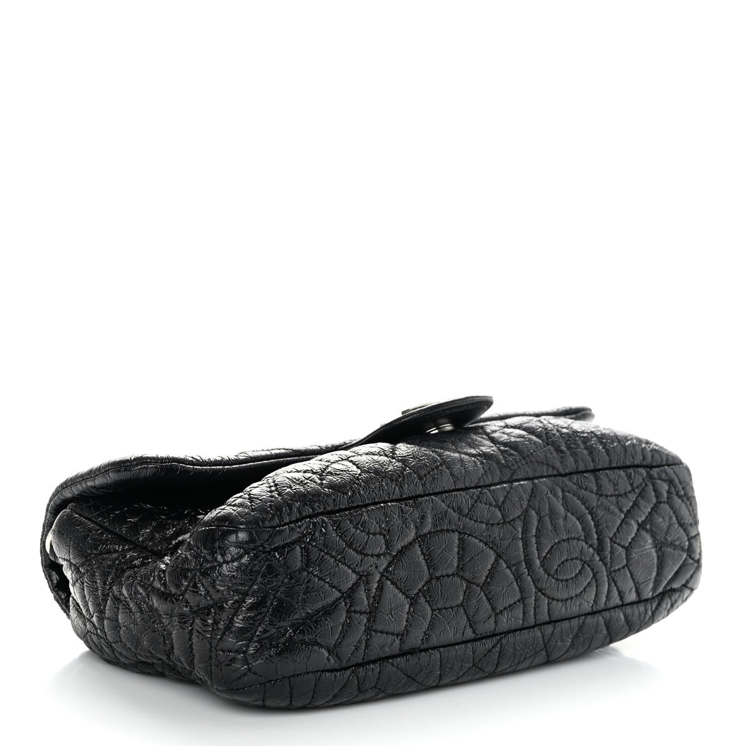 Chanel Vinyl Small Graphic Edge Flap Black 4 of 9