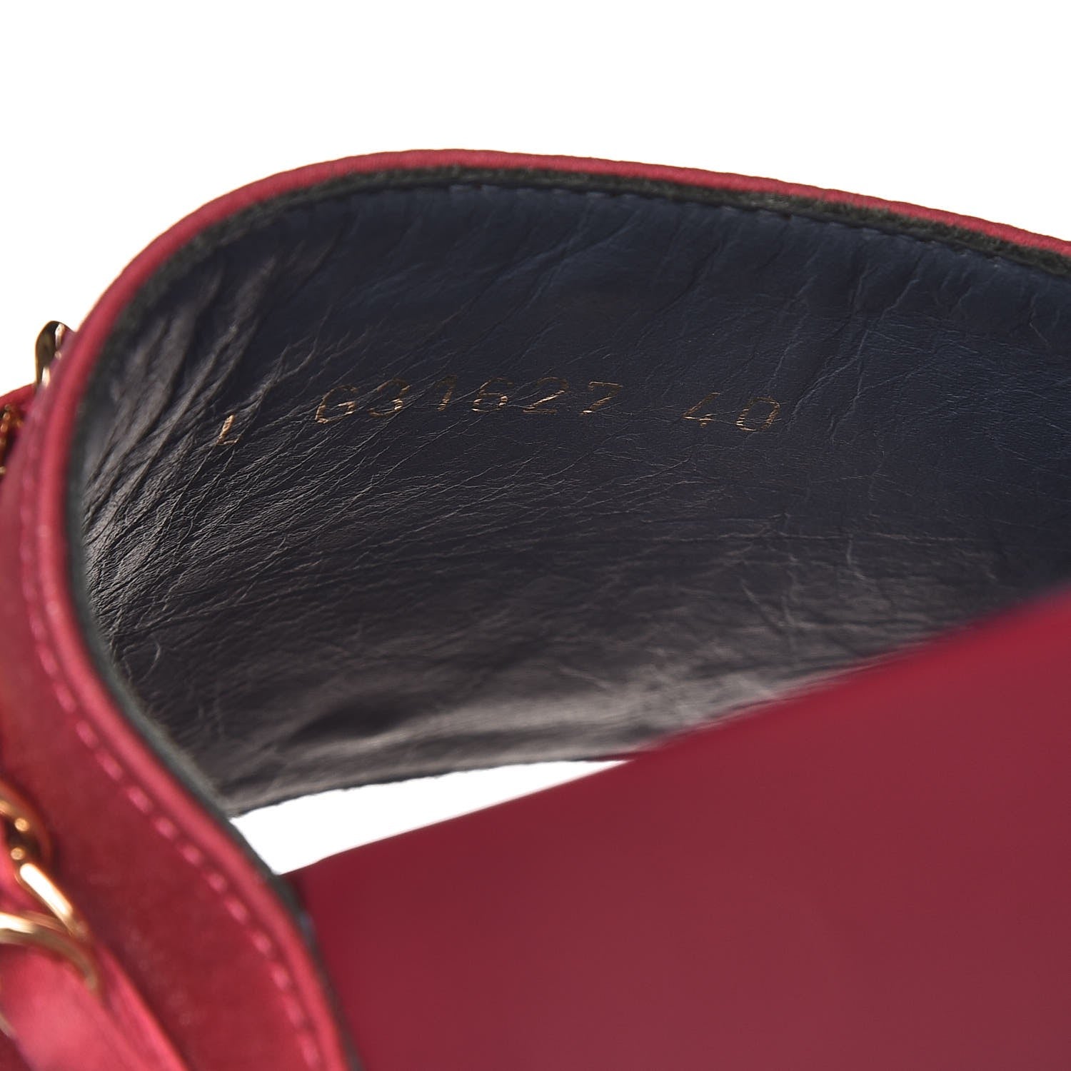 Chanel Satin Chain Flat Sandals 40 Dark Fuchsia 7 of 8