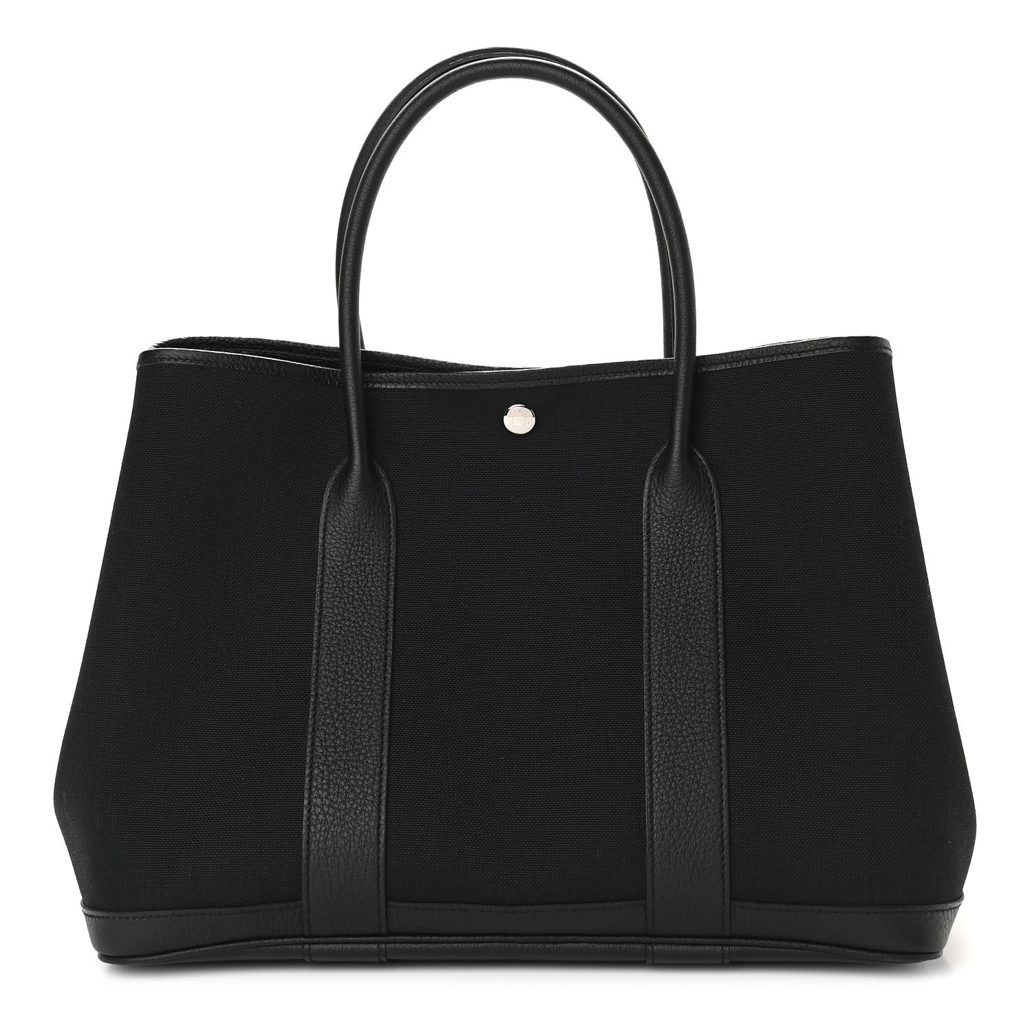 Hermes Toile Militaire Negonda Garden Party Tote 36 MM Black 1 of 9