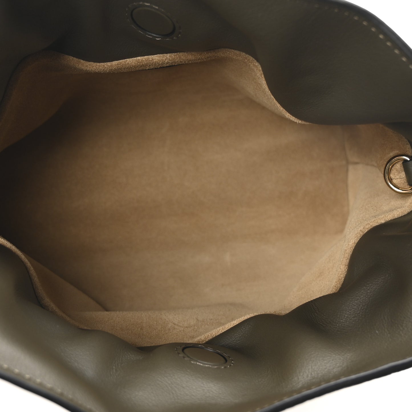 Calfskin Mini Flamenco Knot Clutch Vintage Khaki
