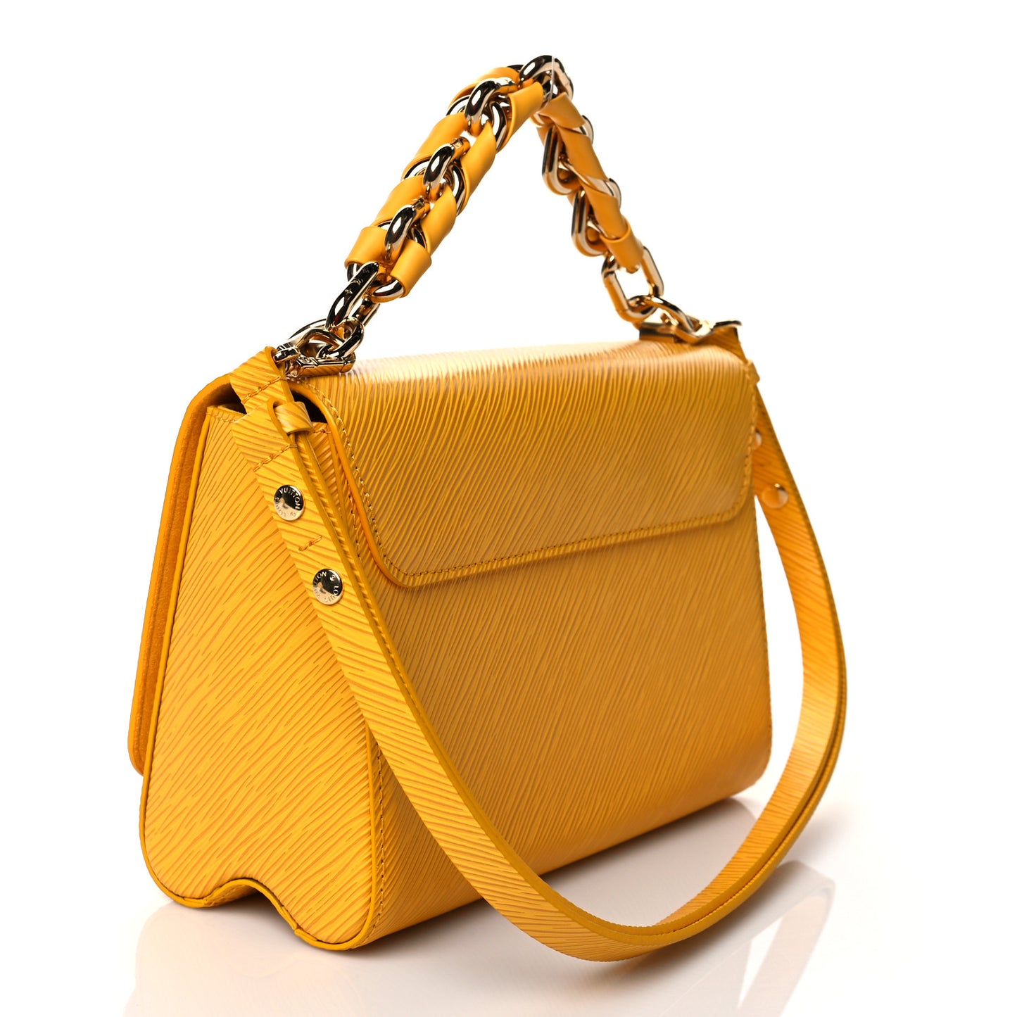 Epi Twist Braided Strap Shoulder Bag MM Sunflower