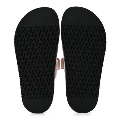 Hermes Suede Goatskin Womens Chypre Sandals 36.5 Rose Porcelaine 6 of 10