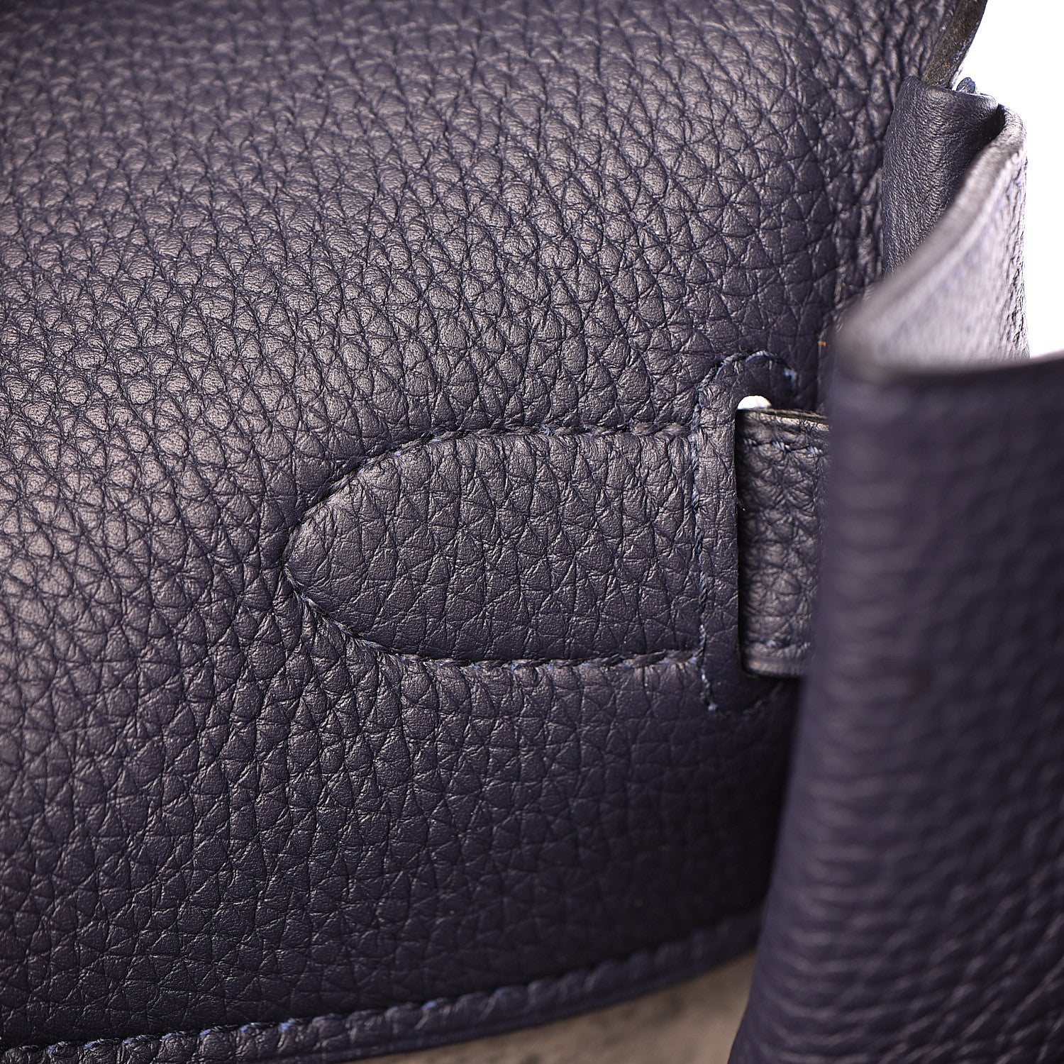 Hermes Togo Todoo Feutre HAC Birkin 40 Gris Clair Bleu Nuit 19 of 32