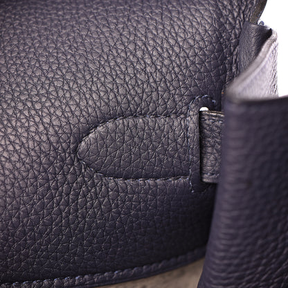 Hermes Togo Todoo Feutre HAC Birkin 40 Gris Clair Bleu Nuit 19 of 32