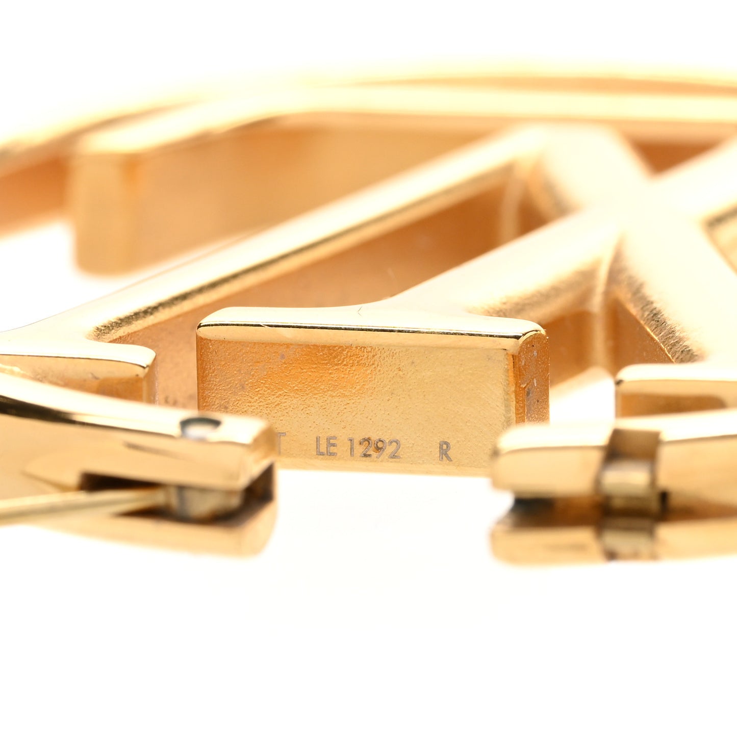 Metal Louise Hoop Earrings Gold