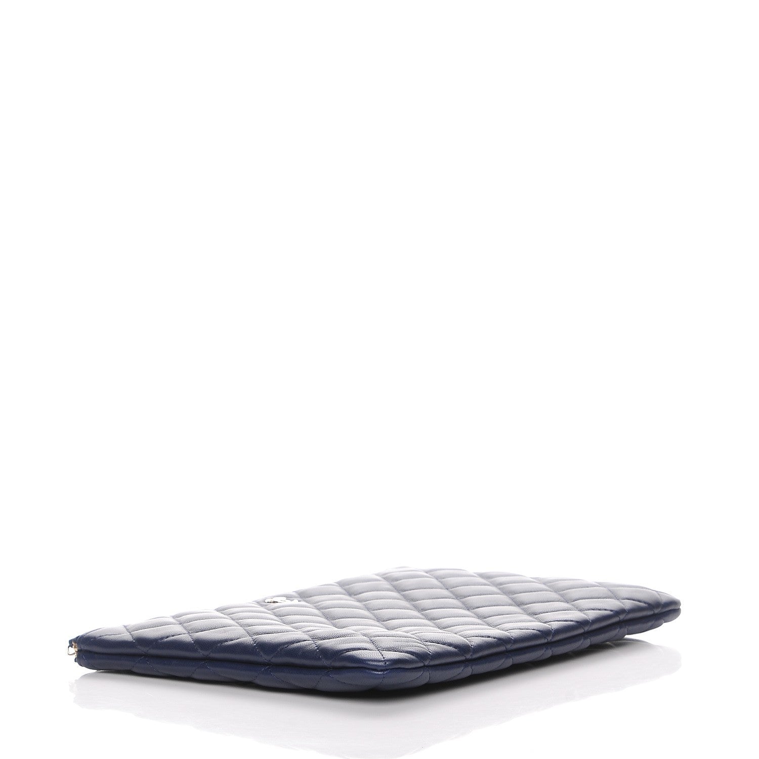 Chanel Lambskin Quilted Medium Cosmetic Case Navy 4 of 8