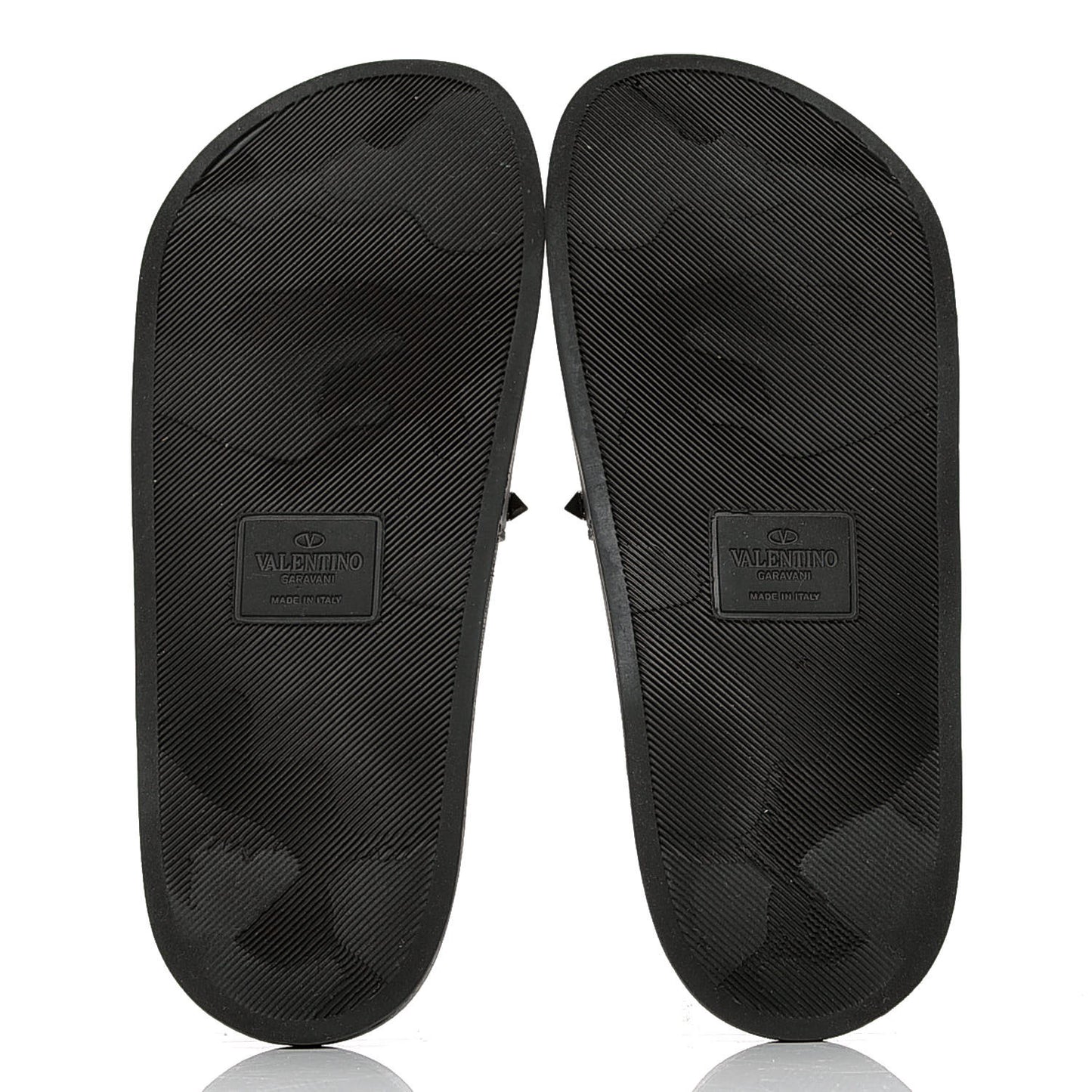 Rubber Rockstud Slide Sandals 40 Black