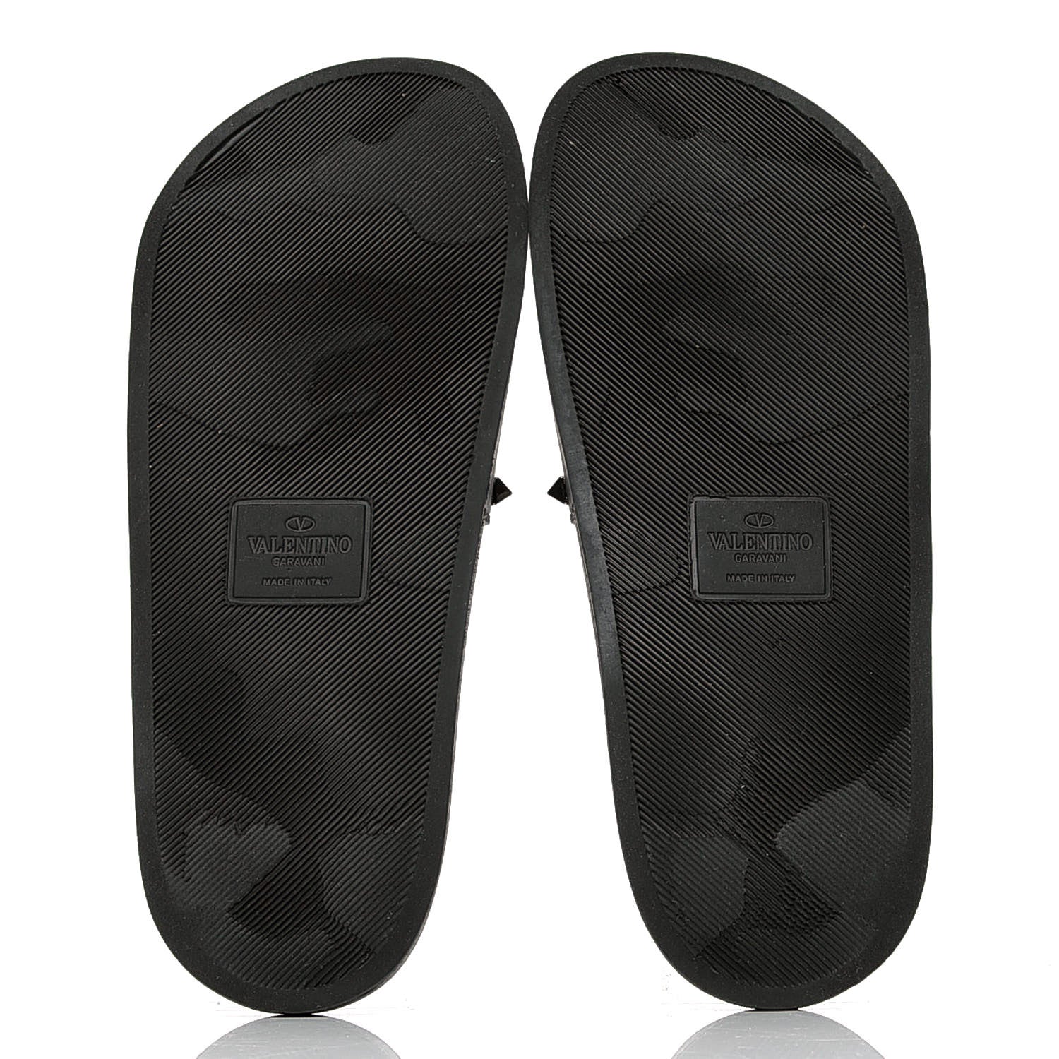 Valentino Garavani Rubber Rockstud Slide Sandals 40 Black 4 of 4