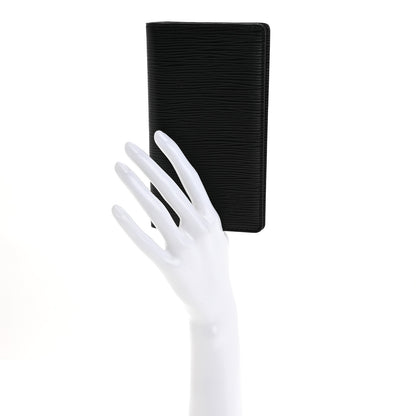 Louis Vuitton Epi Checkbook Organizer Wallet Black 2 of 7