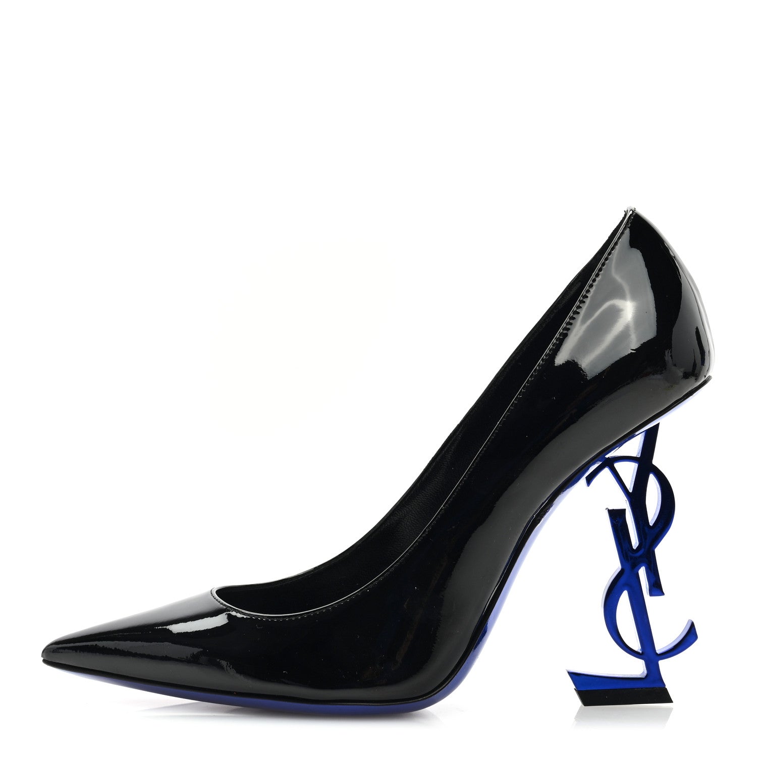 Saint Laurent Patent Opyum 110 Pumps 36.5 Black Blue 1 of 8