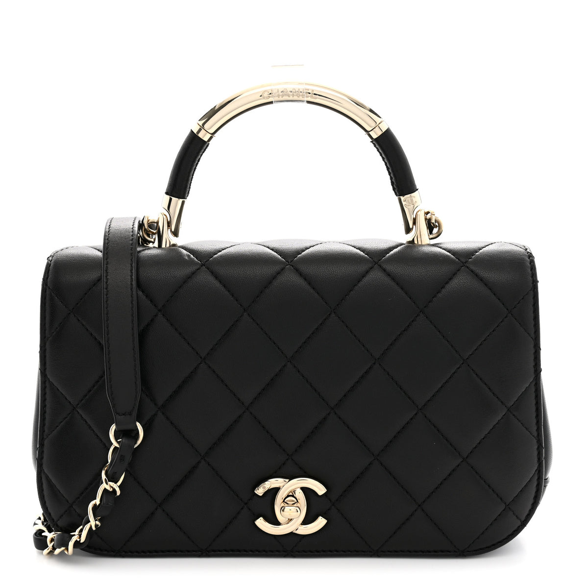Chanel Lambskin Small Carry Chic Flap Black 1 of 10