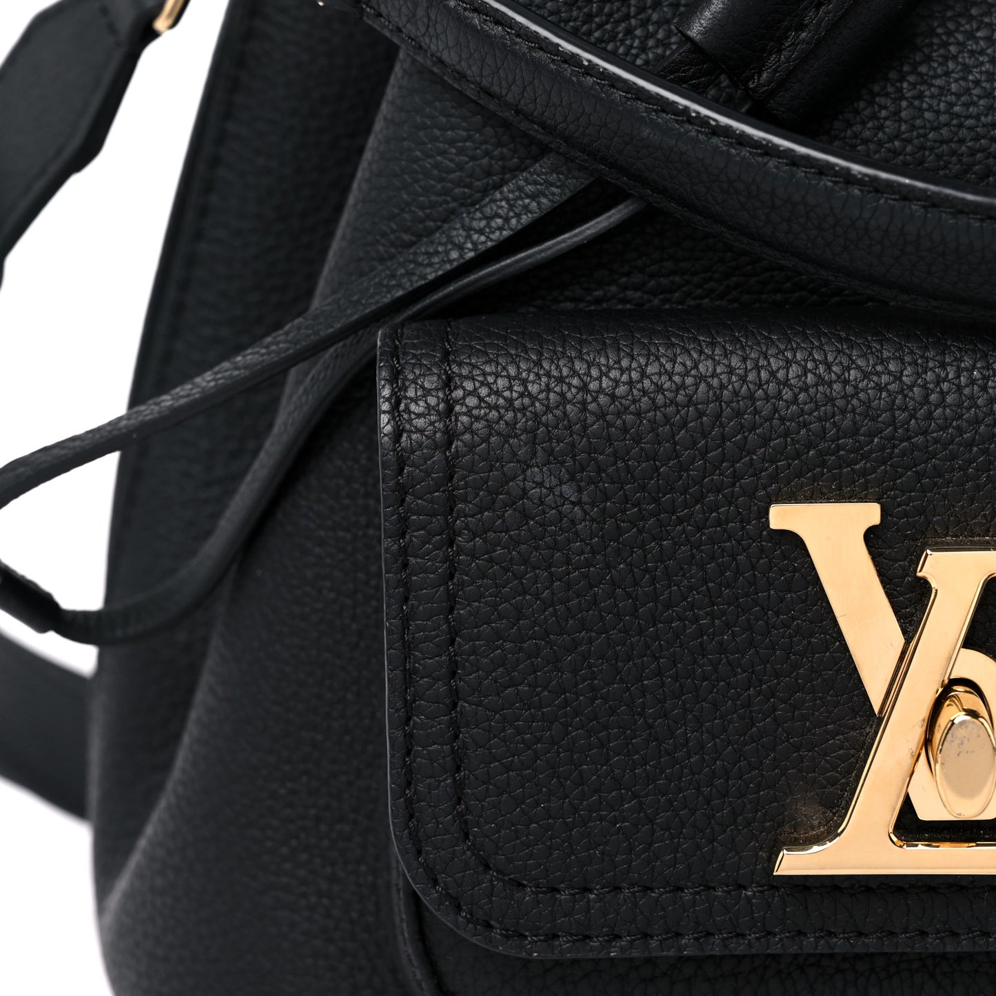 Calfskin Lockme Bucket MM Black