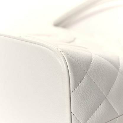 Chanel Caviar Quilted Medallion Tote White 10 of 16