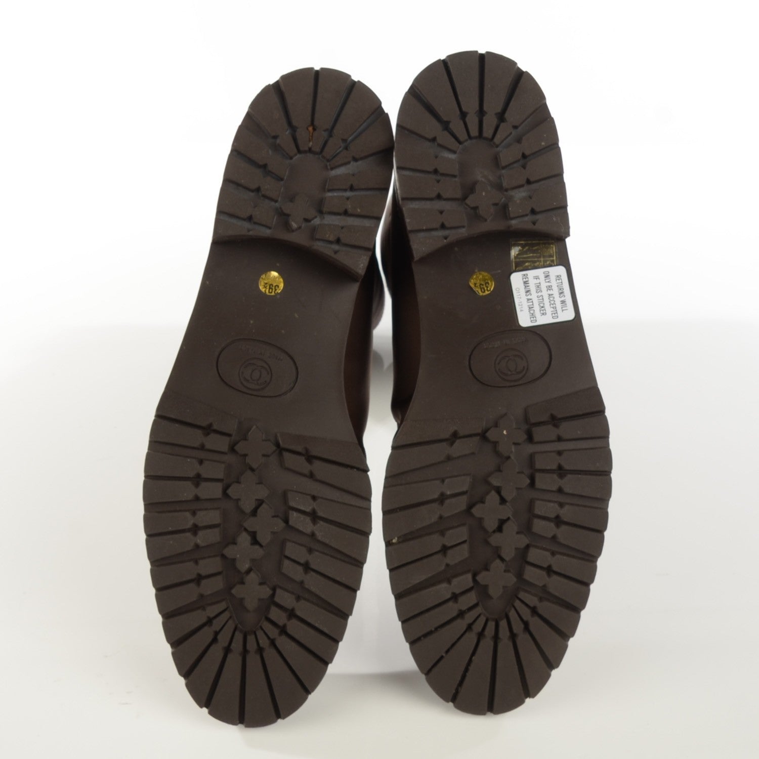Chanel Nylon Zip Boots 39.5 Brown 5 of 8