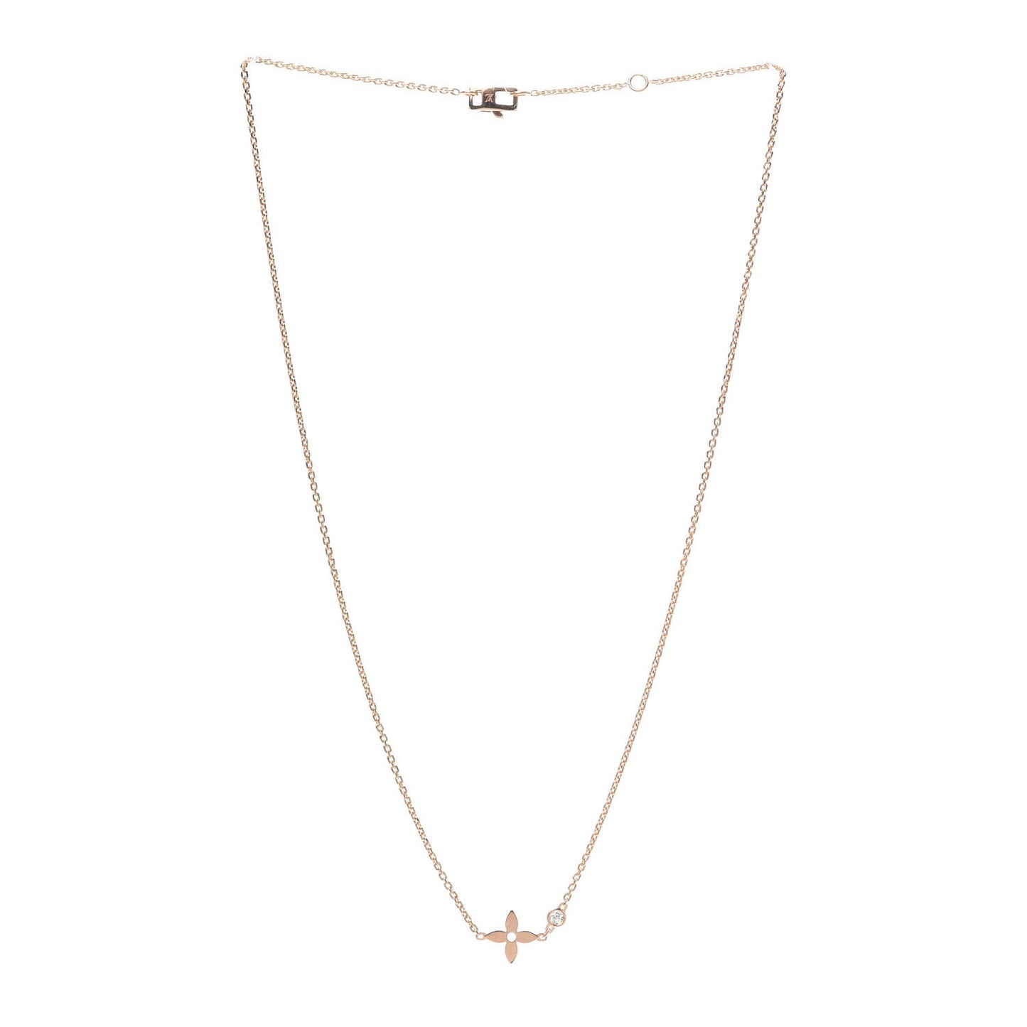 18K Pink Gold Diamond Idylle Blossom Pendant Necklace