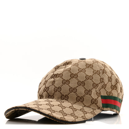 Gucci Monogram Web Baseball Hat L Beige Cocoa 1 of 9