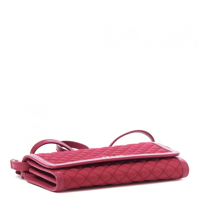 Prada Tessuto Quilted Mini Crossbody Wallet Ibisco 3 of 8