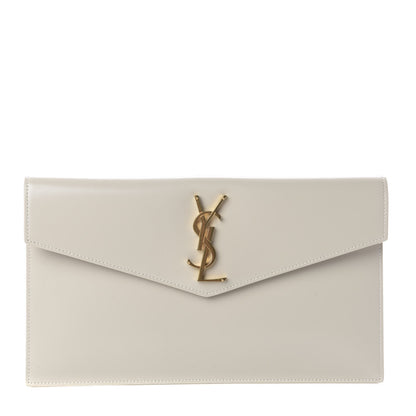 Saint Laurent Smooth Shiny Calfskin Uptown Pouch Crema Soft 1 of 5