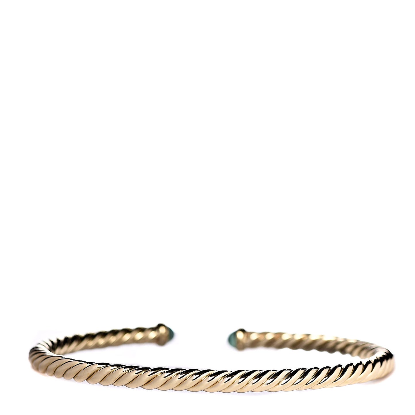 18K Yellow Gold Emerald 4mm Cablespira Bracelet