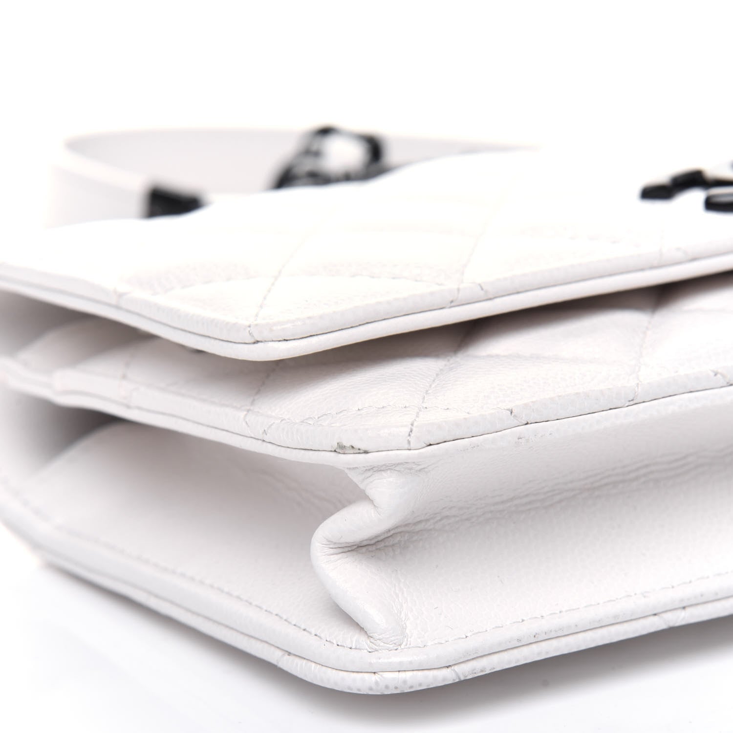 Chanel Caviar Quilted My Everything Wallet On Chain WOC White 11 of 17