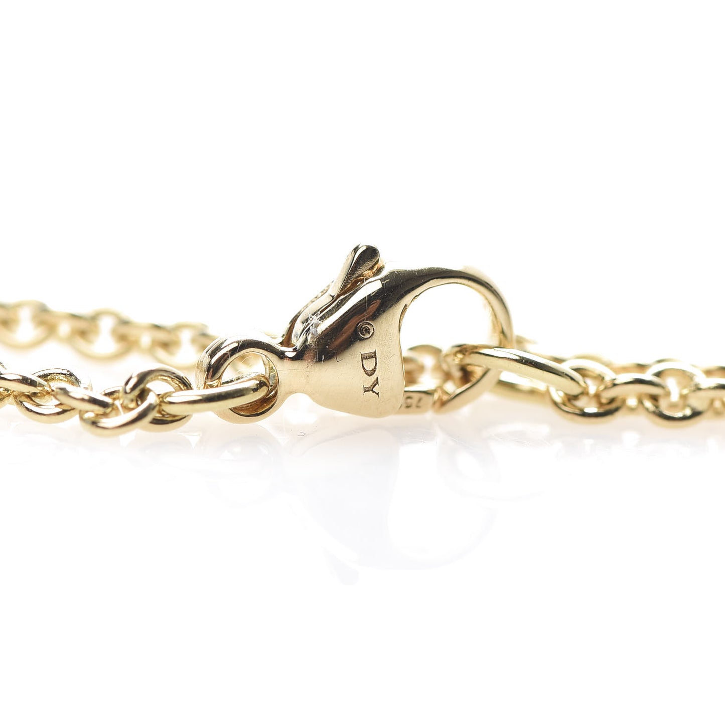 18K Yellow Gold Hampton Blue Topaz Diamond 8mm Chatelaine Chain Bracelet